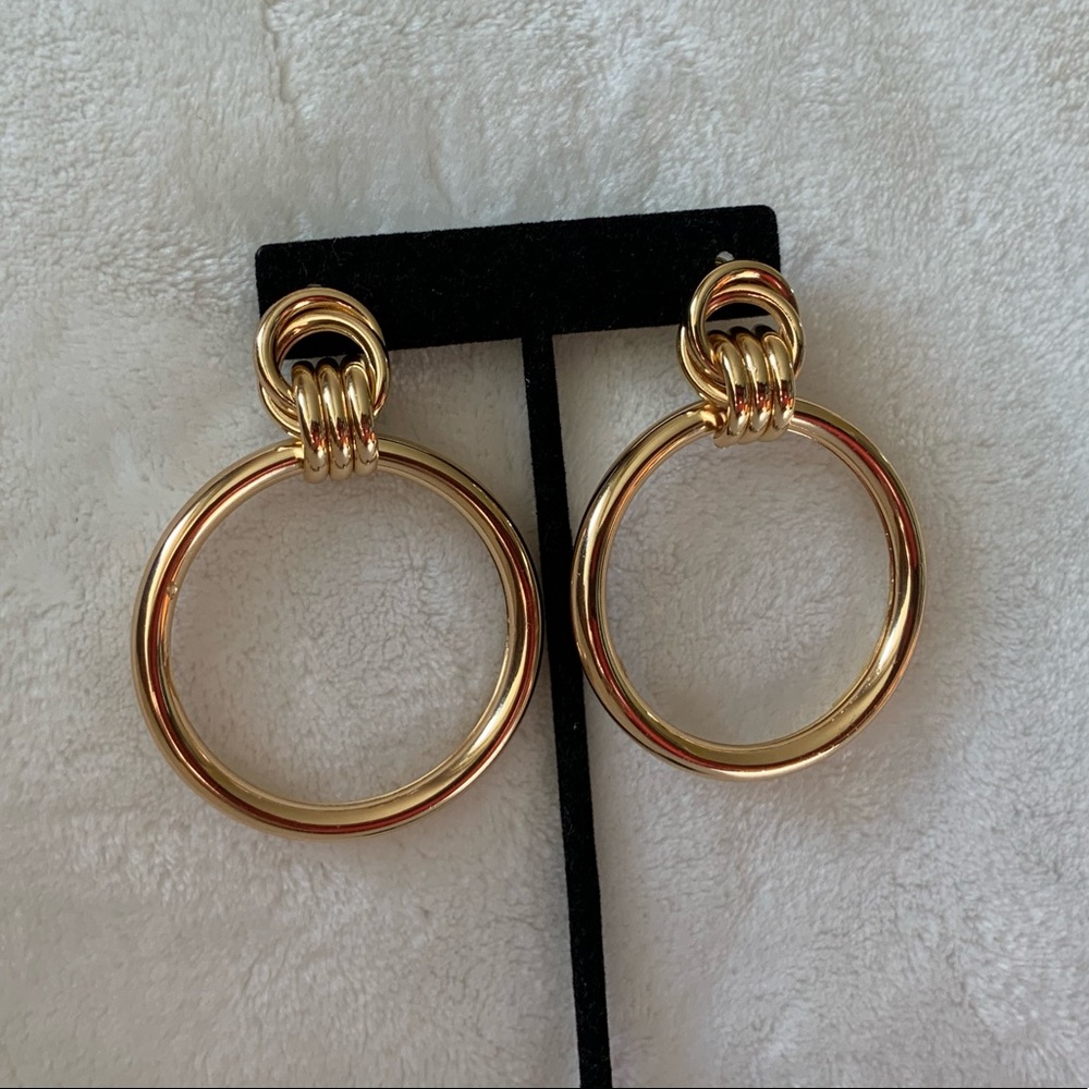 Express Interlocking Circle Hoop Earrings - image 3